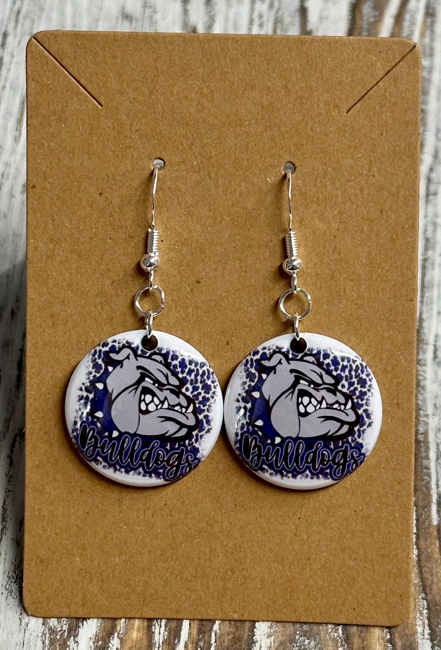 Bulldog mascot earrings