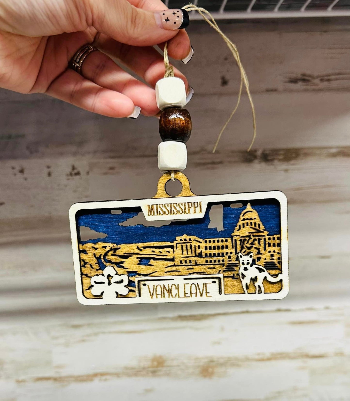 Adorable State Plate Rear View Mirror Hangers - Available for All 50 States List #1