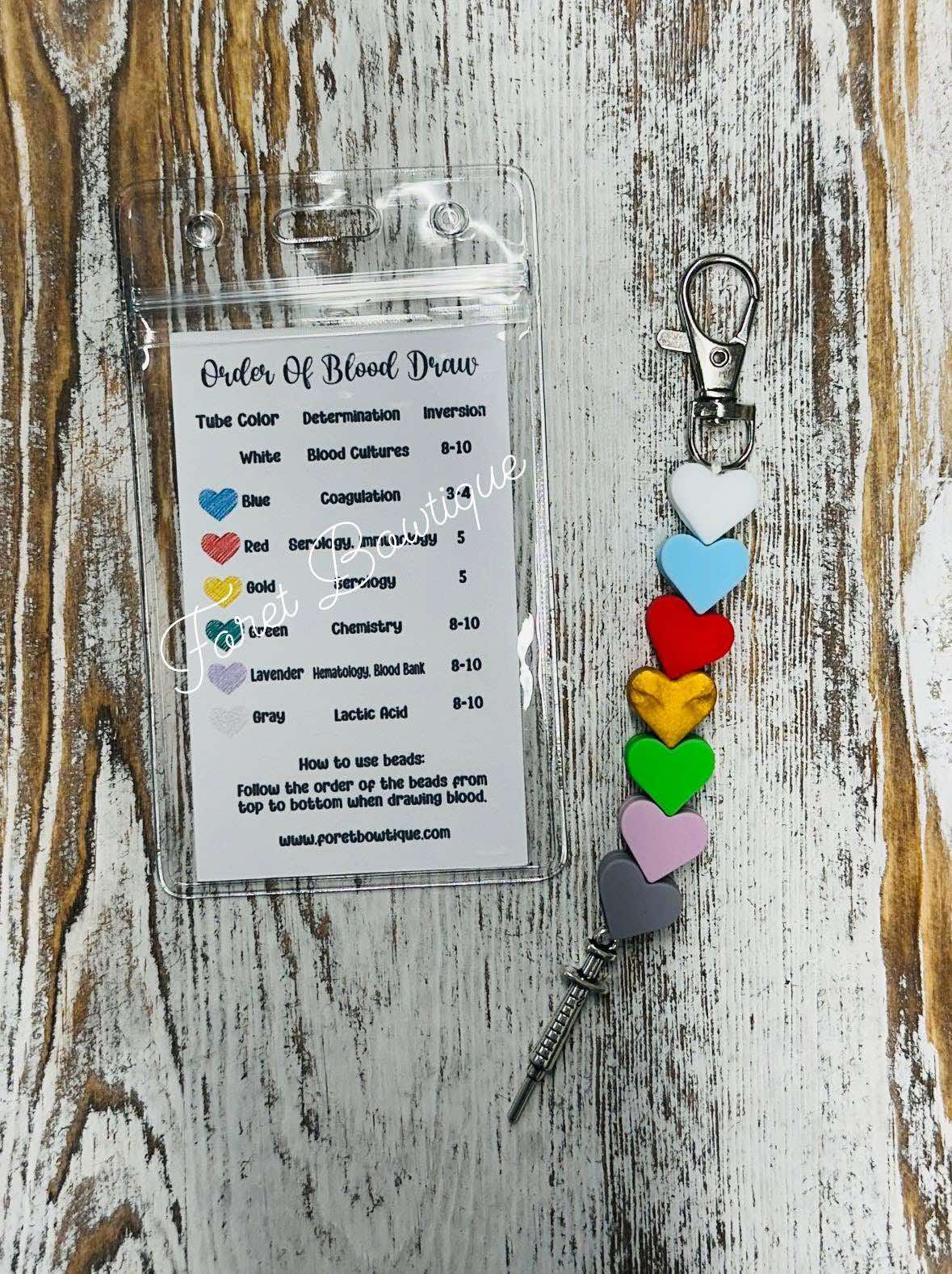 Order of Blood Draw Badge Clip