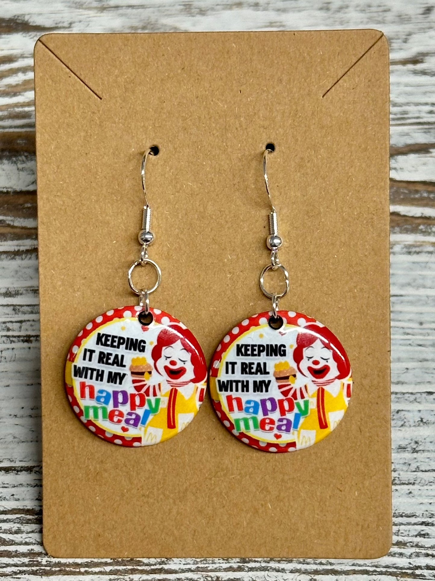 Keeping it real with my happy meal earrings