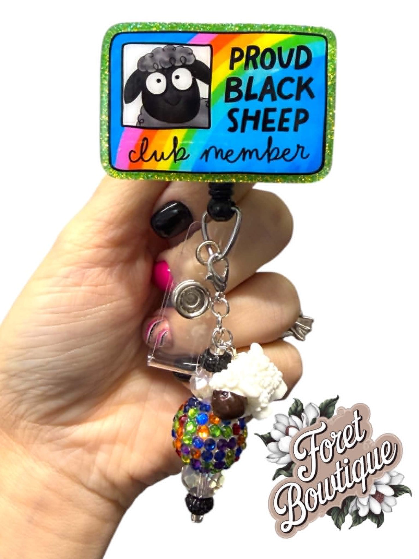 Proud Black Sheep with charm