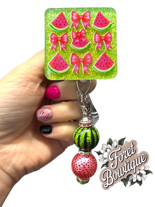 Watermelon and Bows with charm