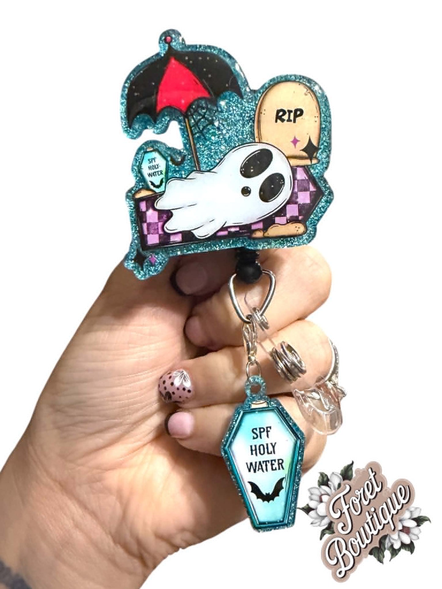 RIP Ghost with charm/beads